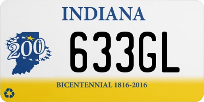 IN license plate 633GL