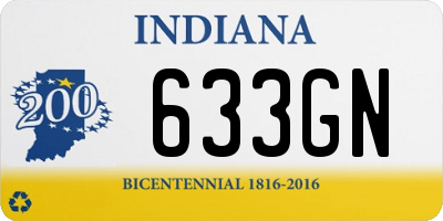 IN license plate 633GN