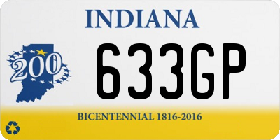 IN license plate 633GP