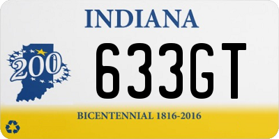 IN license plate 633GT