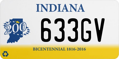 IN license plate 633GV