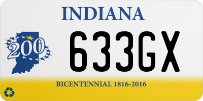 IN license plate 633GX