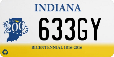 IN license plate 633GY