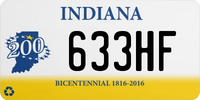 IN license plate 633HF