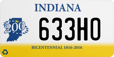 IN license plate 633HO