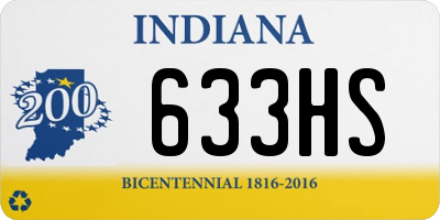 IN license plate 633HS