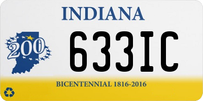 IN license plate 633IC