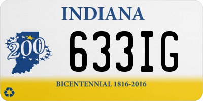 IN license plate 633IG