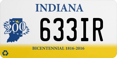 IN license plate 633IR