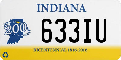 IN license plate 633IU