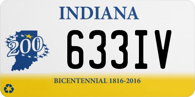 IN license plate 633IV