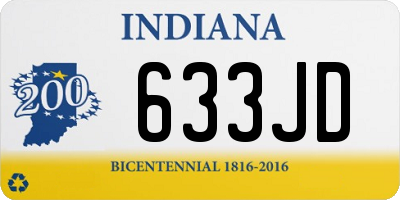 IN license plate 633JD