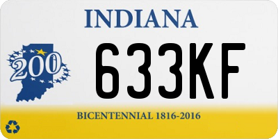 IN license plate 633KF