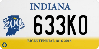 IN license plate 633KO