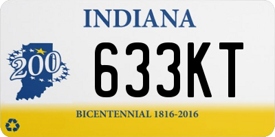 IN license plate 633KT