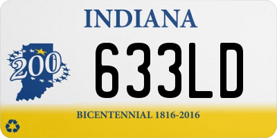 IN license plate 633LD