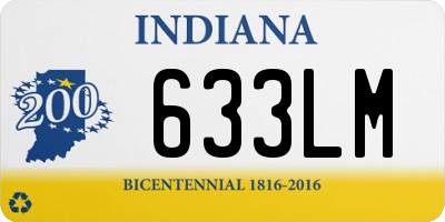 IN license plate 633LM