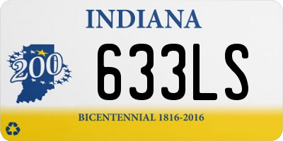 IN license plate 633LS