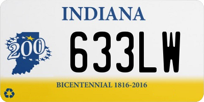 IN license plate 633LW