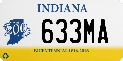 IN license plate 633MA