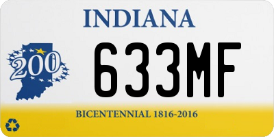 IN license plate 633MF