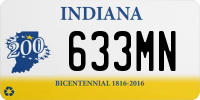 IN license plate 633MN
