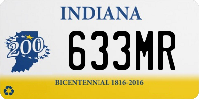 IN license plate 633MR