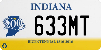 IN license plate 633MT