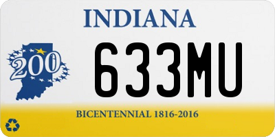 IN license plate 633MU