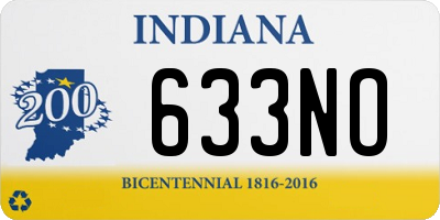 IN license plate 633NO