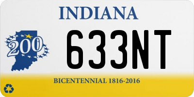 IN license plate 633NT