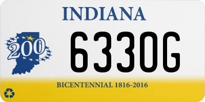 IN license plate 633OG