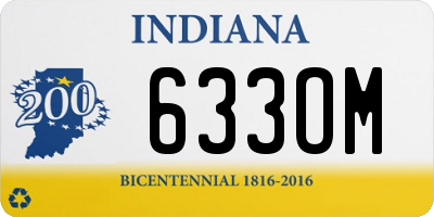IN license plate 633OM