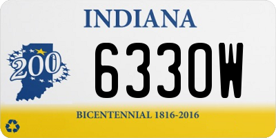 IN license plate 633OW