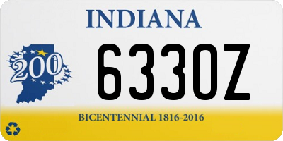 IN license plate 633OZ