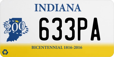 IN license plate 633PA