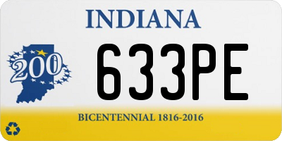 IN license plate 633PE