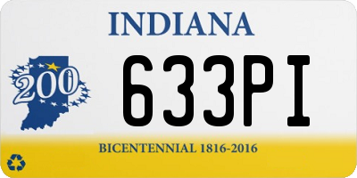 IN license plate 633PI