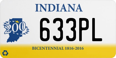 IN license plate 633PL