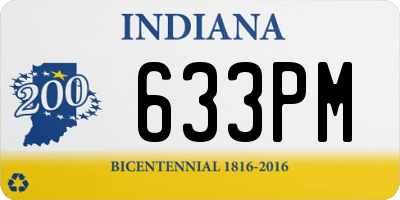 IN license plate 633PM