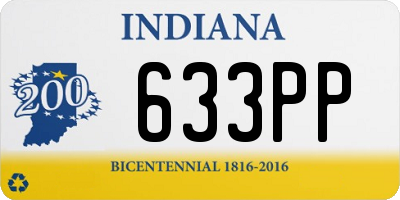 IN license plate 633PP