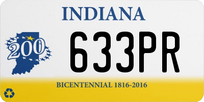 IN license plate 633PR