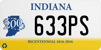 IN license plate 633PS