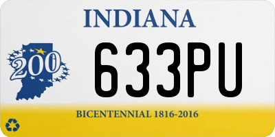 IN license plate 633PU