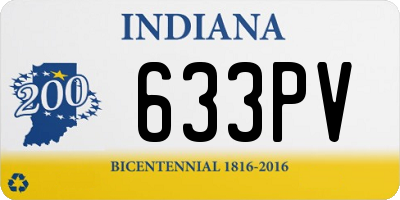 IN license plate 633PV