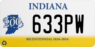 IN license plate 633PW