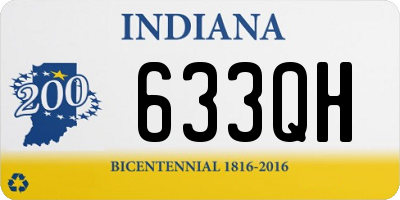 IN license plate 633QH