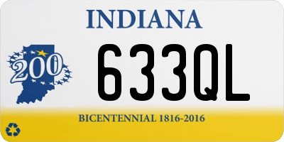 IN license plate 633QL