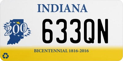 IN license plate 633QN