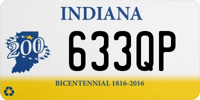 IN license plate 633QP
